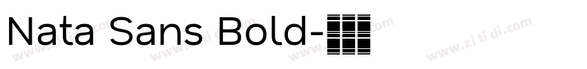 Nata Sans Bold字体转换